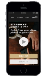 Starbucks Mobile Order & Pay app Step 1